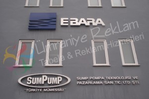 ışıklı krom harf tabela