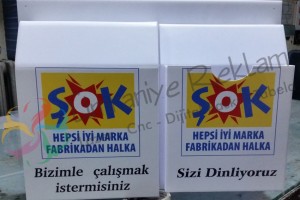 şok market pleksi dilek kutusu