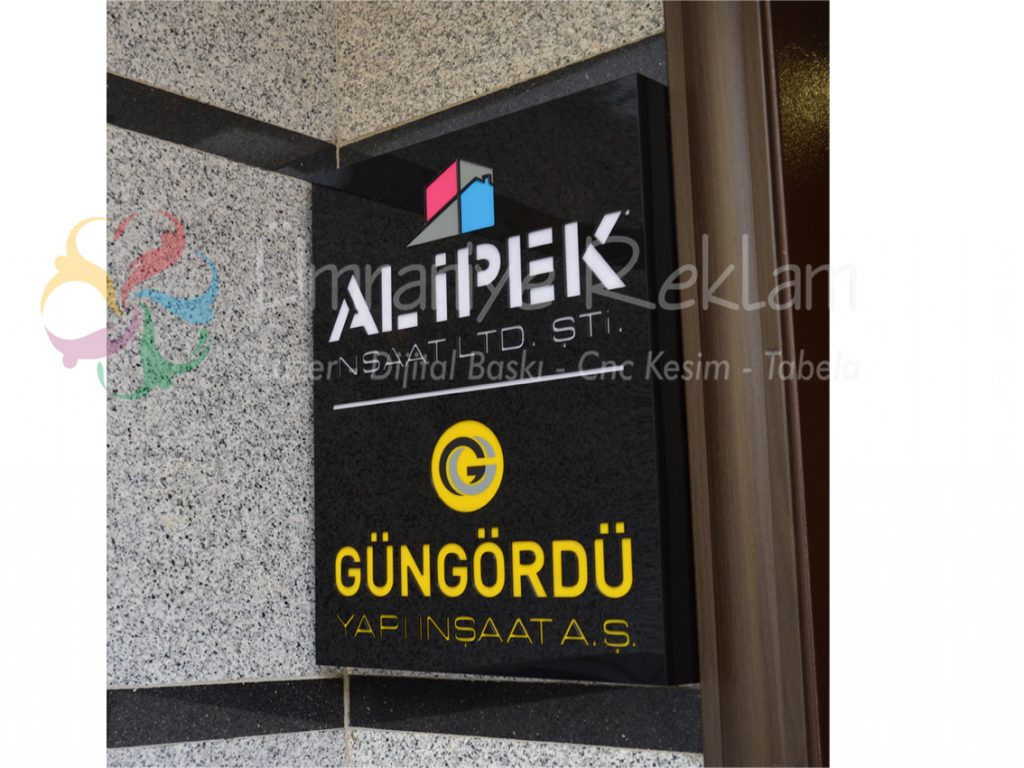 pleksi kapı giriş  tabela ataşehir