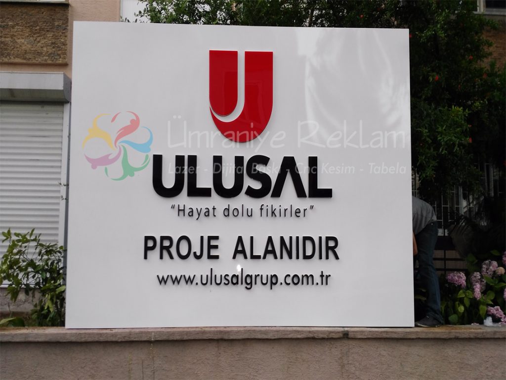 ışıklı inşaat tabela