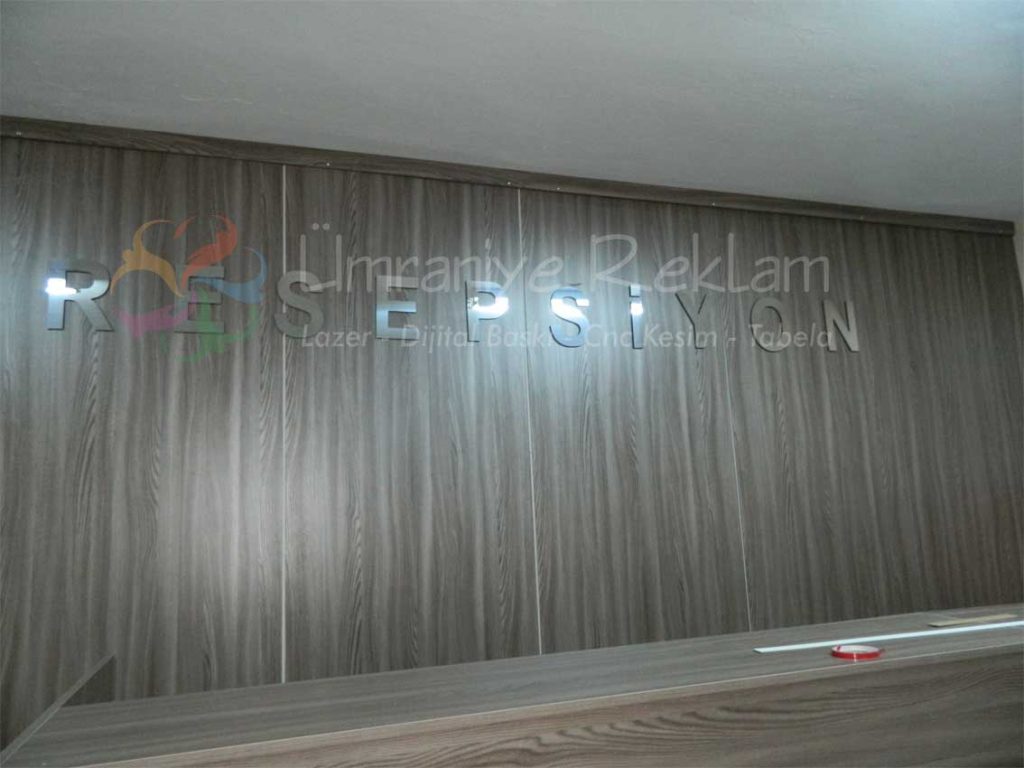 Resepsiyon metal harf